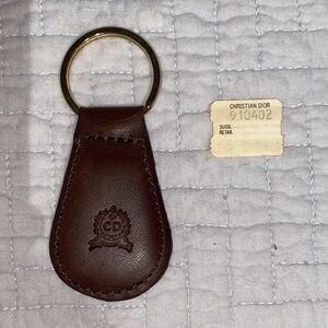2 for 60 sale 
Vintage Christian Dior Brown and Gold Keychain Sale Keepsake